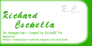 richard csepella business card